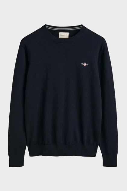 Чоловічий темно-синій джемпер CLAIC COTTON C-NECK Gant XXL 8030561 - изображение 5