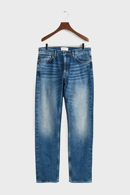 Чоловічі сині джинси SLIM Gant 34-32 1000260 - изображение 10