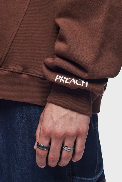 Чоловічий коричневий світшот Reality Seam C GOTS Preach L 206211 - изображение 2
