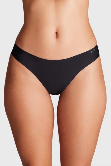 Жіночі чорні трусики (3 шт) UA Pure Stretch NS THONG Under Armour XL 1383893-001 - изображение 2