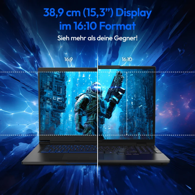 Ігровий ноутбук 15.3" Medion (Lenovo Group) Erazer Major 15 X1 | Intel Core i9-14900HX | IPS (2560x1600) QHD+ | 16:10 | 240 Гц | RAM DDR5 32 ГБ | SSD NVME 2 ТБ | Nvidia GeForce RTX 4070, 8 ГБ | RGB клавіатура | Win11 (5149) - изображение 3