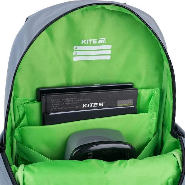 Рюкзак Kite Education Urban K26-584M-3 для подростков качественный серый - Фото 8 Рюкзак Kite Education Urban K26-584M-3 для подростков качественный серый - изображение 8