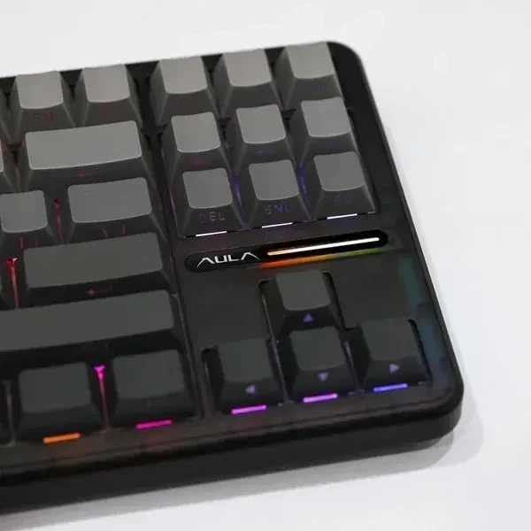 Бездротова механічна клавіатура AULA F87 PRO Black Gradient, Graywood V3 Switch, 80%, RGB Підсвічування (2.4G/Bluetooth/USB) - зображення 6