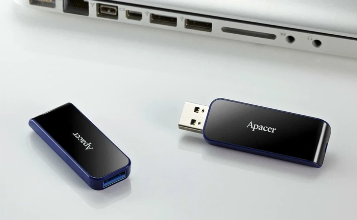 USB флешка Apacer AH356 64Гб для зберігання даних з високою швидкістю передачі USB 3.2 чорна - зображення 7