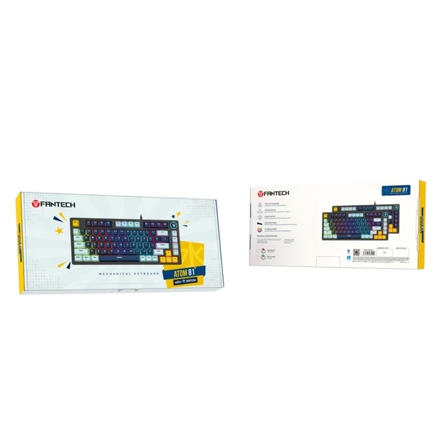 Ігрова клавіатура Fantech ATOM81 MK875V2 MIZU механічна з RGB підсвічуванням для геймерів з Blue Switch - Фото 3 Ігрова клавіатура Fantech ATOM81 MK875V2 MIZU механічна з RGB підсвічуванням для геймерів з Blue Switch - зображення 3