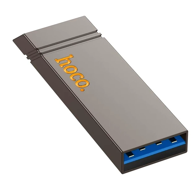 Флеш-накопитель USB 3.2 128GB влагозащищенный ударопрочный металлический Hoco UD13 Clever серый - Фото 7 Флеш-накопитель USB 3.2 128GB влагозащищенный ударопрочный металлический Hoco UD13 Clever серый - изображение 7