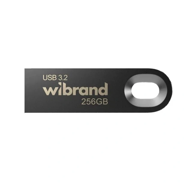 USB флешка Wibrand 256GB для зберігання даних з високою швидкістю передачі USB 3.2 сірий металевий корпус - зображення 3