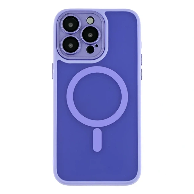 Чехол TPU PC Magnetic Matte для iPhone 13 Pro Max с MagSafe защита камеры фиолетовый - Фото 1 Чехол TPU PC Magnetic Matte для iPhone 13 Pro Max с MagSafe защита камеры фиолетовый - зображення 1