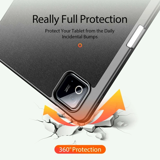Чохол Dux Ducis Domo для Xiaomi Pad 7 7 Pro з підставкою та захистом від ударів чорний - зображення 4