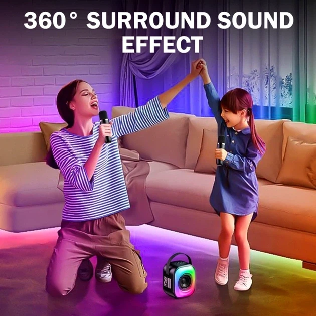 Акустическая система Onikuma L7 Black 1500 мАч Bluetooth USB 3.5 мм для караоке и вечеринок - изображение 7