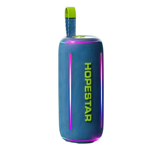 Портативна колонка Bluetooth 40 Вт 244x105x105 мм AUX IPX6 синій Hopestar P58 - Фото 1 Портативна колонка Bluetooth 40 Вт 244x105x105 мм AUX IPX6 синій Hopestar P58 - зображення 1