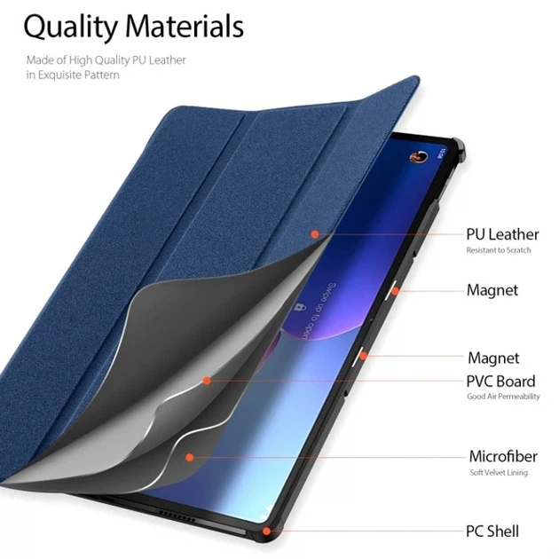 Чехол Dux Ducis Domo для Samsung Tab S10 Ultra S9 Ultra S8 Ultra с подставкой и защитой от ударов и царапин - изображение 8