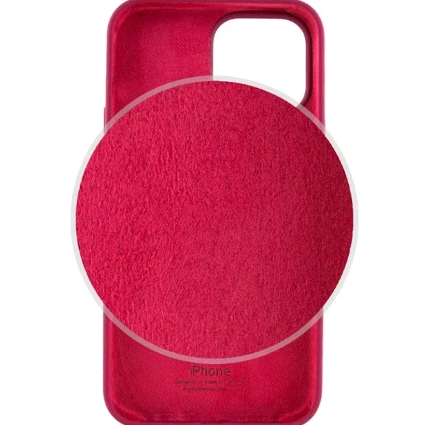 Чехол силиконовый Silicone Case для iPhone 11 Pro с микрофиброй внутри защитный красный Garnet - зображення 3