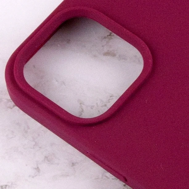 Чехол силиконовый Silicone Case для iPhone 11 Pro с микрофиброй внутри защитный красный Garnet - зображення 5