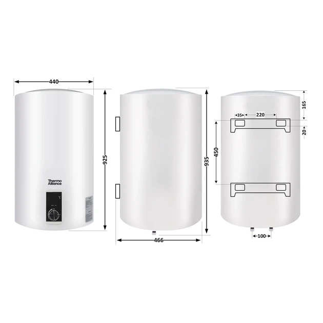 Водонагреватель электрический Thermo Alliance 100 л вертикальный, сухой ТЭН 2,0 кВт D100V20J3(D)K - изображение 2