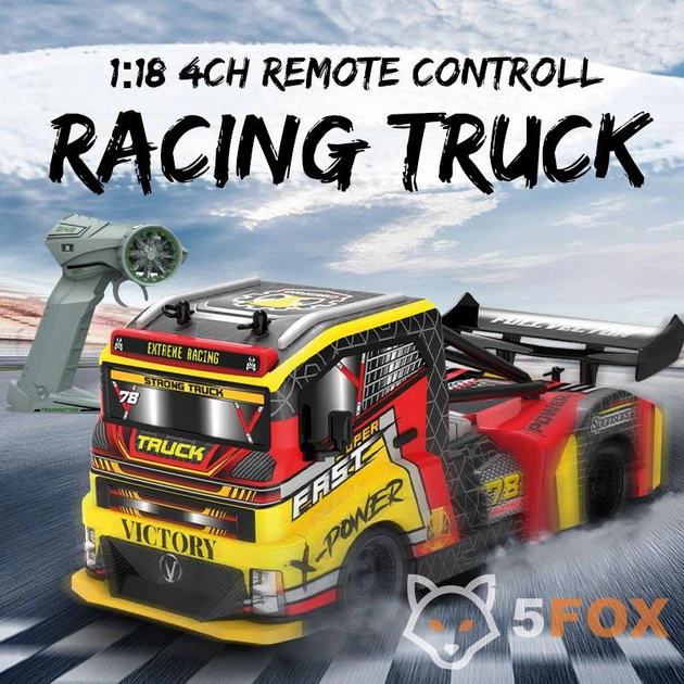 Радиоуправляемая машинка дрифтовая 4WD RACING TRUCK 28см. с LED подсветкой полноприводная для дрифта и гонок YD-898-YR - изображение 3