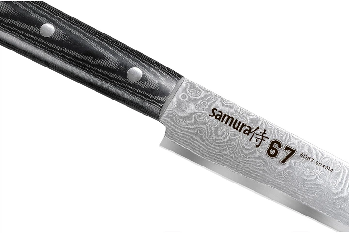 Нож кухонный для тонкой нарезки 195 мм Samura 67 Damascus (SD67-0045M) - Фото 4 Нож кухонный для тонкой нарезки 195 мм Samura 67 Damascus (SD67-0045M) - изображение 4