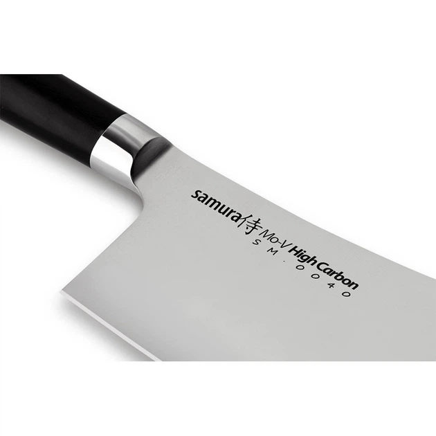 Кухонный топорик Samura Mo-V для мяса 180 мм Black (SM-0040) - изображение 4
