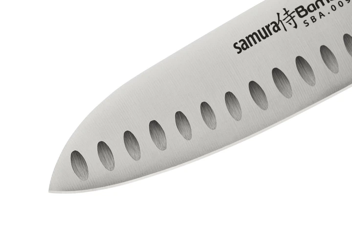 Ніж кухонний Samura Bamboo Сантоку 160 мм (SBA-0094) - Фото 4 Ніж кухонний Samura Bamboo Сантоку 160 мм (SBA-0094) - зображення 4