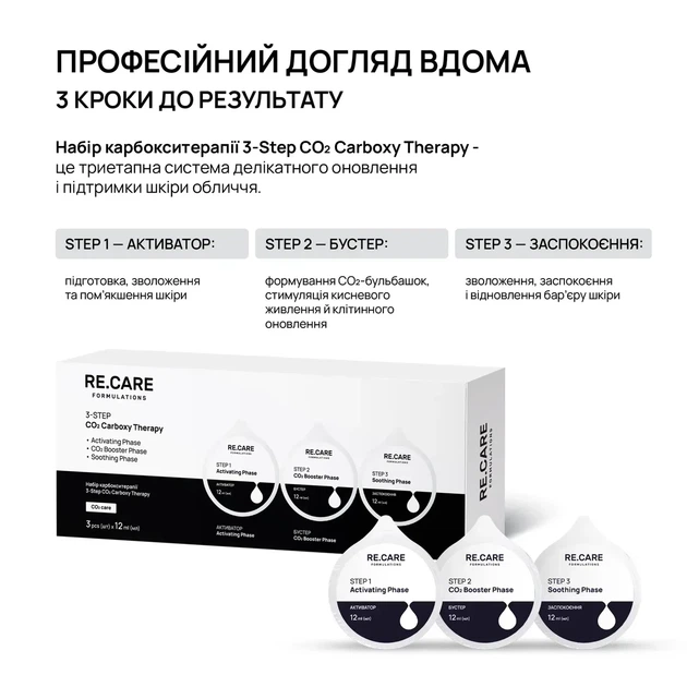 Набор карбокситерапии RECARE 3-Step CO2 Carboxy Therapy, 3 шт/12 мл - изображение 5