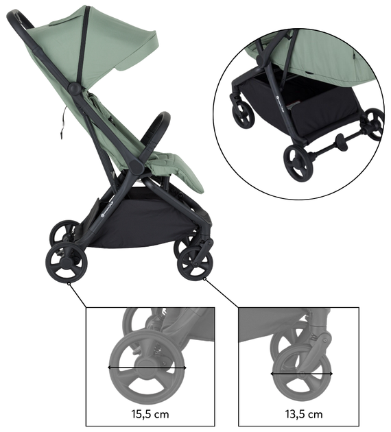 Wózek spacerowy Petite&Mars Flip Matcha Green (8596202015635) - obraz 8