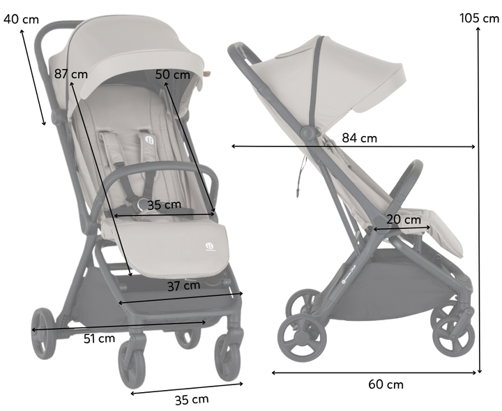 Wózek spacerowy Petite&Mars Flip Platinum Grey (8596202015611) - obraz 3