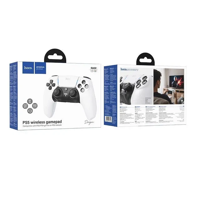 Беспроводной игровой геймпад HOCO GA32 для PS5 / PC / Android Bluetooth White - изображение 2