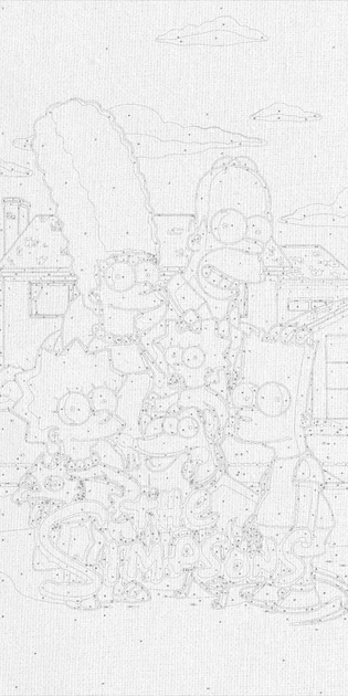 Картина по номерам Герои кино. Легенда телевидения Симпсоны 40*80 см Оригами - Фото 2 Картина по номерам Герои кино. Легенда телевидения Симпсоны 40*80 см Оригами - изображение 2