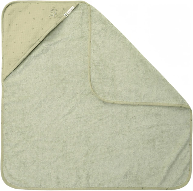 Рушник дитячий Little Dutch Pure Sage з капюшоном 75x75 см (8721122584194) - зображення 2