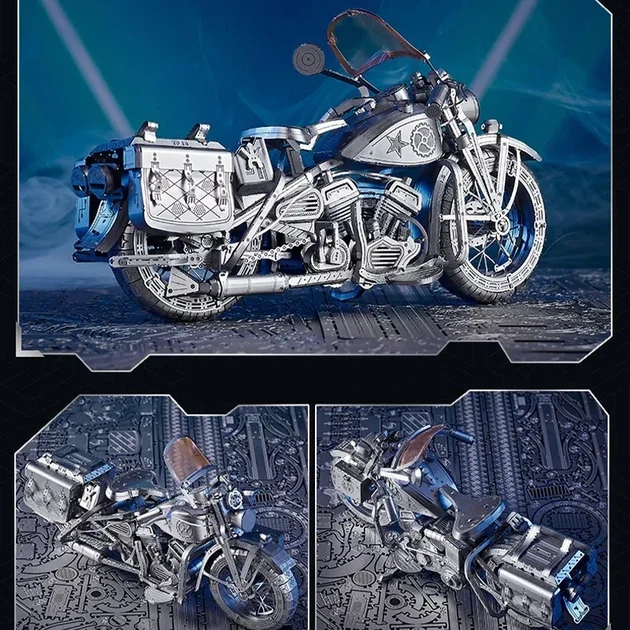 Конструктор металевий Shupin мотоцикл Harley-Davidson WLA - зображення 3