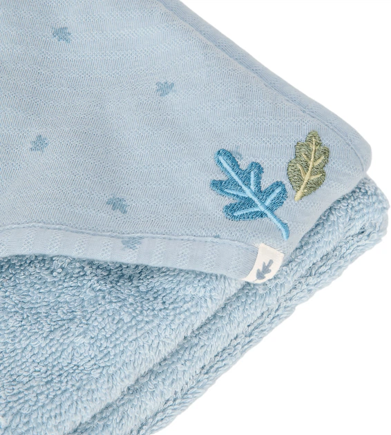 Рушник дитячий Little Dutch Pure Denim Blue з капюшоном 100x100 см (8721122584705) - зображення 3