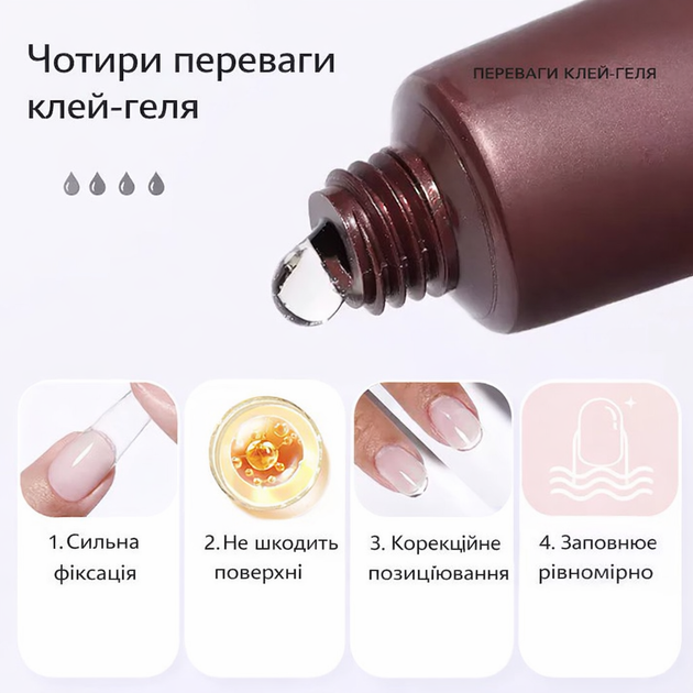 УФ Гель-клей 20г Patch Adhesive для накладних нігтів і типс (UV/LED) у коробочці - Фото 2 УФ Гель-клей 20г Patch Adhesive для накладних нігтів і типс (UV/LED) у коробочці - зображення 2