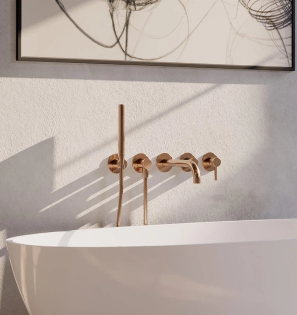 Змішувач для ванни Omnires Y на 5 отворів brushed copper (Y1237/1CPB) (00139309) - зображення 2