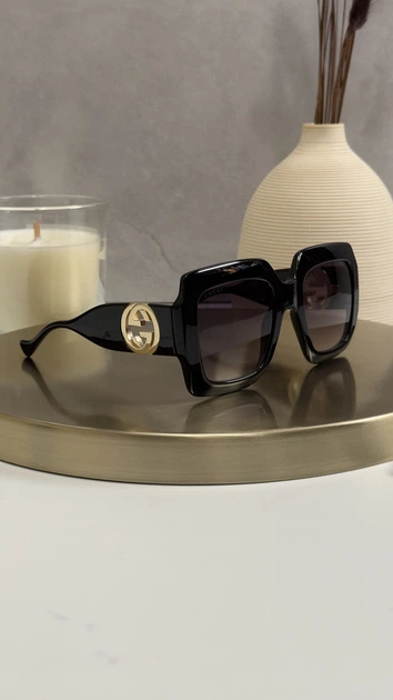 Сонцезахисні окуляри Gucci GG1022S 001 Black/Grey - зображення 8