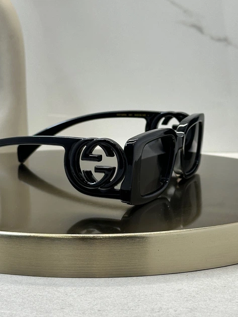 Сонцезахисні окуляри Gucci GG1325S 001 Black/Grey - зображення 2