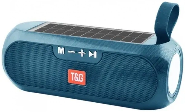 Портативна колонка TG-182 Bluetooth 5 Вт х 2 FM-радіо, сонячна панель, USB, TF, AUX, Hands Free, для Android та iOS, синя - Фото 3 Портативна колонка TG-182 Bluetooth 5 Вт х 2 FM-радіо, сонячна панель, USB, TF, AUX, Hands Free, для Android та iOS, синя - изображение 3