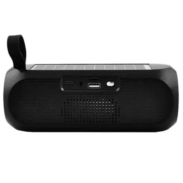 Портативна колонка TG-182 Bluetooth 5 Вт х 2 FM-радіо, сонячна панель, USB, TF, AUX, Hands Free, для Android та iOS, чорна - Фото 3 Портативна колонка TG-182 Bluetooth 5 Вт х 2 FM-радіо, сонячна панель, USB, TF, AUX, Hands Free, для Android та iOS, чорна - изображение 3