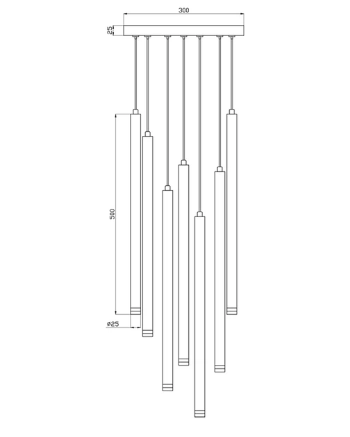 Люстра Edlin PLP2412-7B Locus - изображение 7