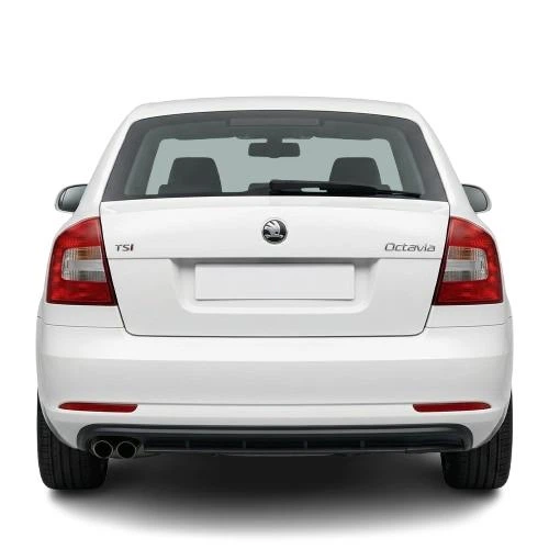 Накладка на бампер Skoda Octavia A5 2008-2013 Шкода Октавія А5 передній та задній спідниця губа канарди чорного кольору склопластик під фарбування. - зображення 6