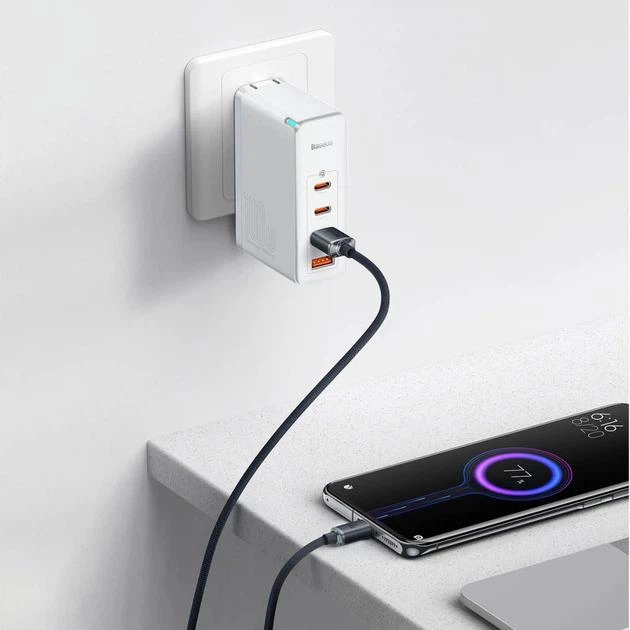 Кабель 100W Baseus Crystal Shine Series Fast Charging Data Cable Кабель USB to Type-C 5А 1.2m CAJY000401 Black - Фото 7 Кабель 100W Baseus Crystal Shine Series Fast Charging Data Cable Кабель USB to Type-C 5А 1.2m CAJY000401 Black - зображення 7