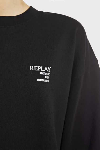 Жіночий чорний світшот Replay XS W3638C.000.22738P - Фото 5 Жіночий чорний світшот Replay XS W3638C.000.22738P - изображение 5