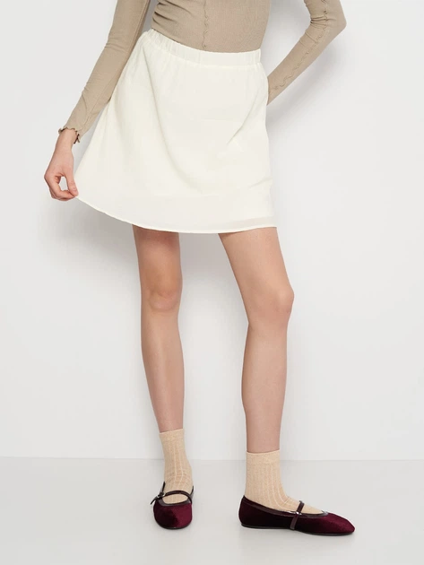 Юбка из хлопка H&M 1065279001c61 S-M бежевая (100009388) - Фото 3 Юбка из хлопка H&M 1065279001c61 S-M бежевая (100009388) - изображение 3