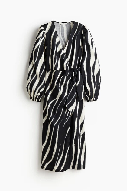 Платье из хлопка H&M 1232906001c61 M комбинированное (100009437) - изображение 3