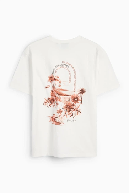 Футболка из хлопка relaxed C&A 2236132c61 L белая (100009174) - изображение 4