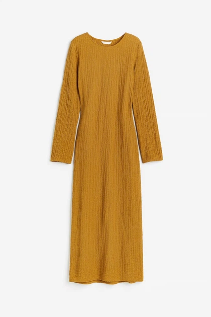 Сукня у рубчик H&M 1201625002c61 M гірчичне (100009447) - Фото 1 Сукня у рубчик H&M 1201625002c61 M гірчичне (100009447) - зображення 1