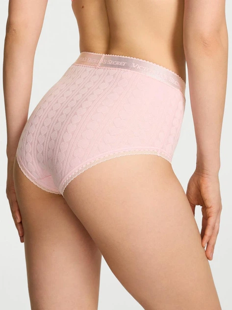 Женские трусики Victoria's Secret (2729986598491) Logo Heart Pointelle Modern Brief S розовые - изображение 2