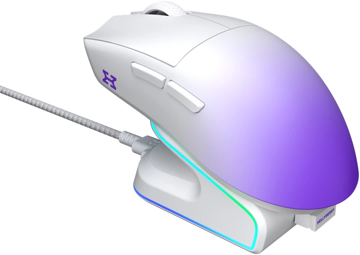 Мышь Hator Hellyberry HM47 Pro RGB Wireless/Bluetooth/USB White-Violet - изображение 8