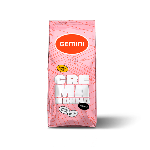 Кава Gemini Crema в зернах 250 г - Фото 1 Кава Gemini Crema в зернах 250 г - зображення 1