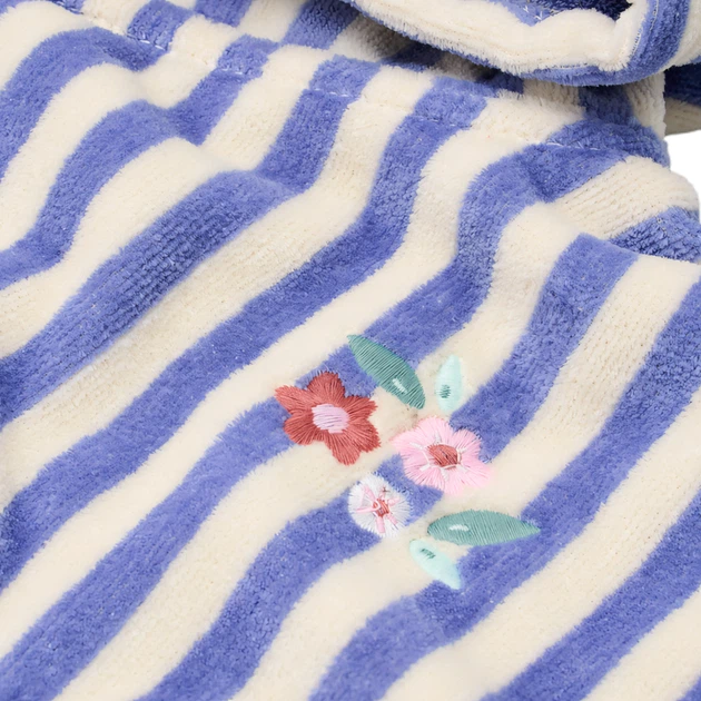 Рушник-пончо дитячий Little Dutch Dreamy Purple Stripe 60x60 см (8721321872429) - зображення 3