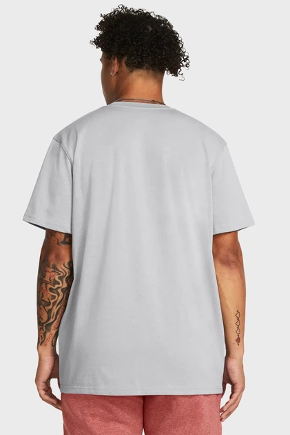 Чоловіча сіра футболка UA HW ARMOUR LABEL SS Under Armour XL 1382831-011 - изображение 2